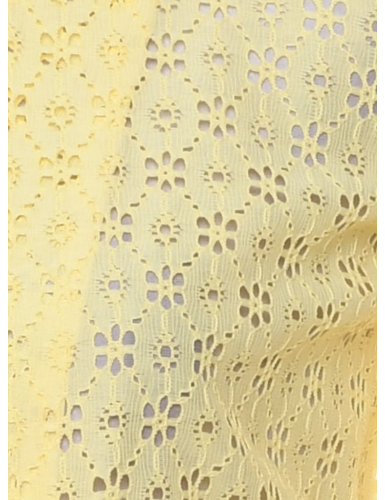 Brocade Pale Yellow Jacket - M