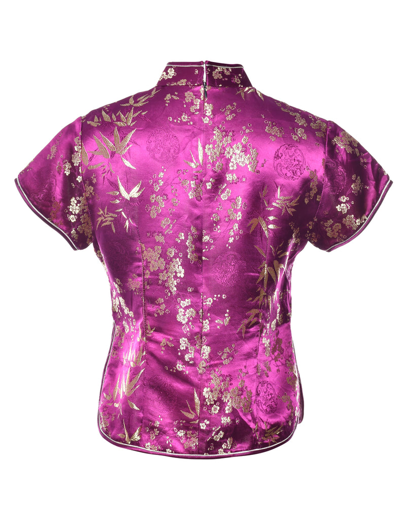 Brocade Silk Evening Top - S