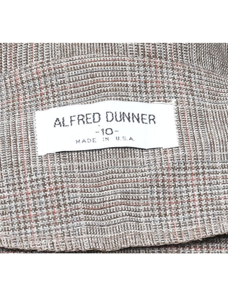 Brown Checked Blazer - L