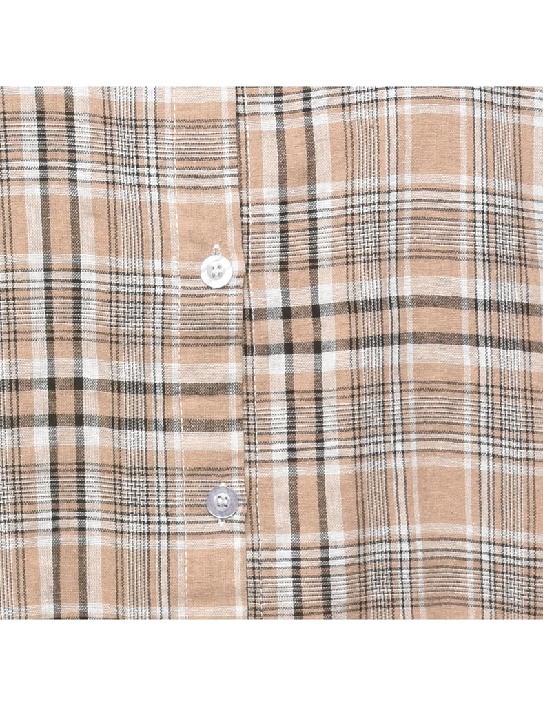 Brown Checked Shirt - XL