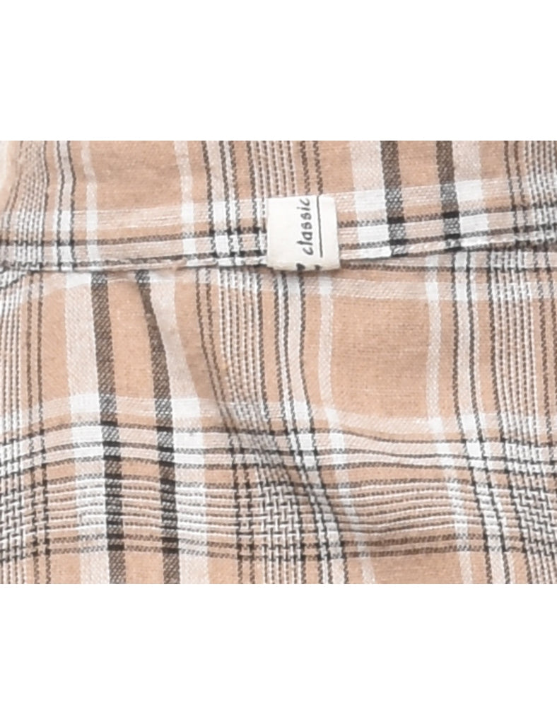 Brown Checked Shirt - XL