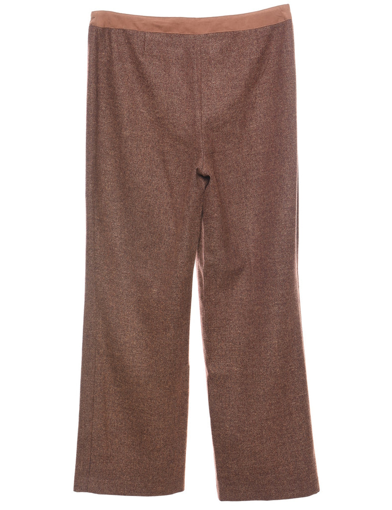 Brown Classic Straight-Fit Trousers - W30 L28