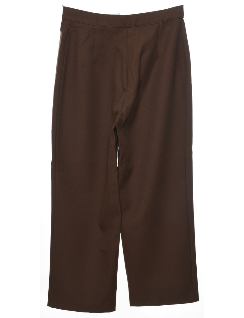 Brown Flared Leg Trousers - W28 L27