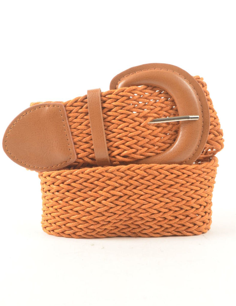 Brown Woven Belt - L