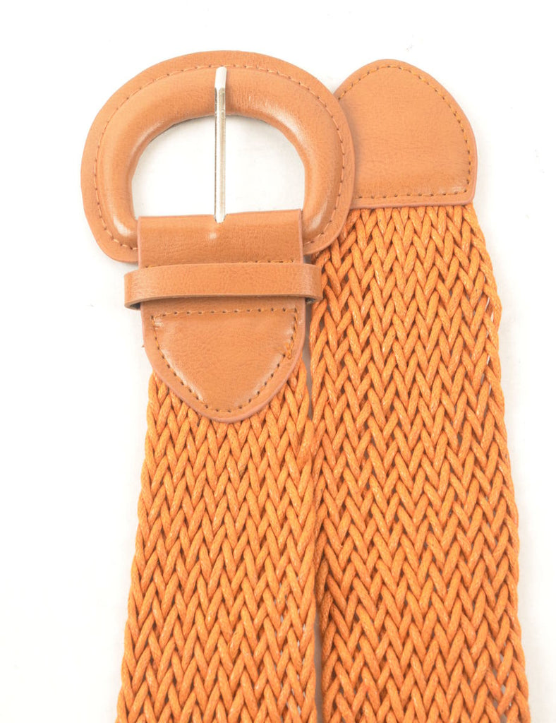 Brown Woven Belt - L