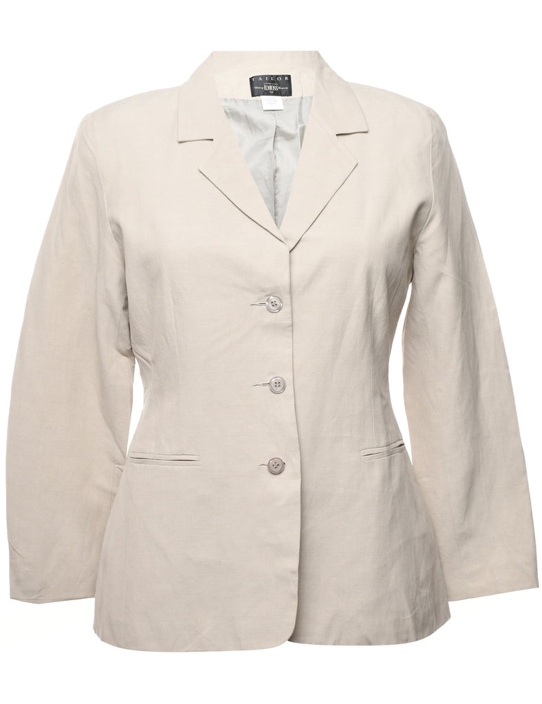 Button Front Blazer - L