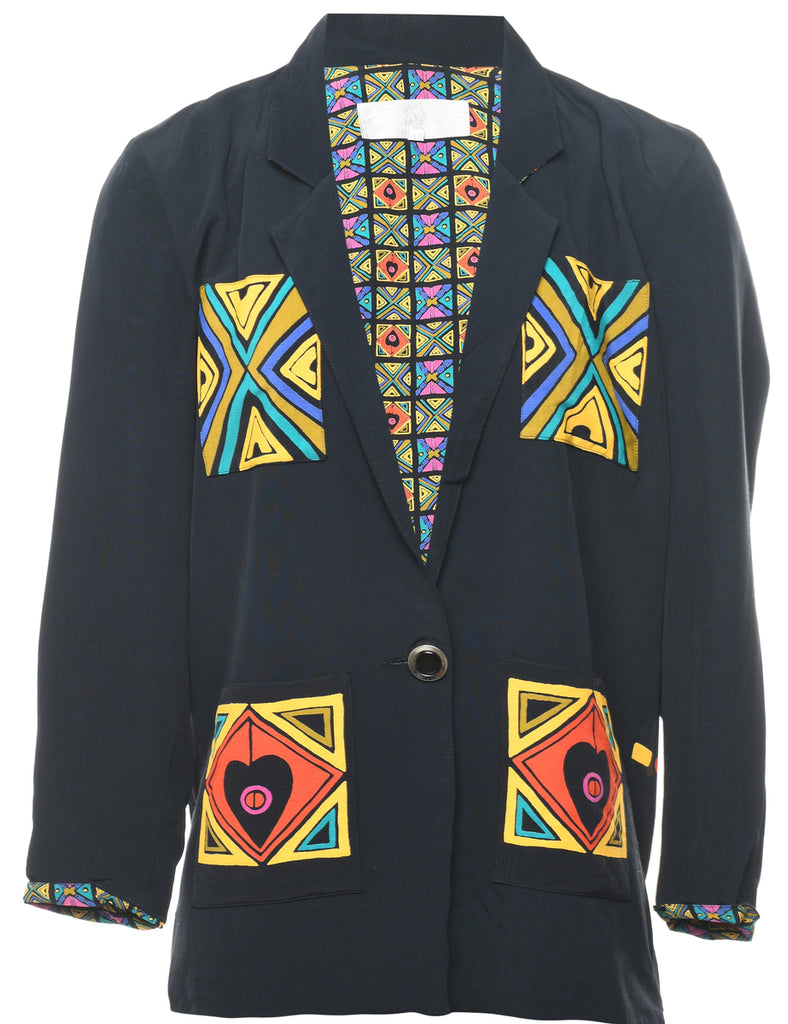 Button Front Blazer - L