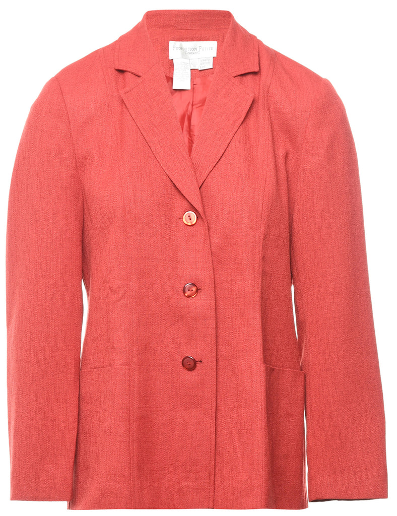 Button Front Blazer - M