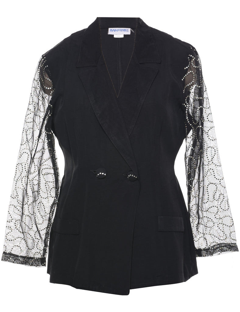 Button Front Blazer - L