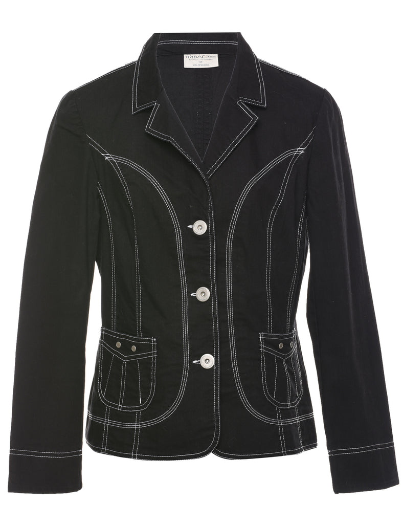 Button Front Blazer - L