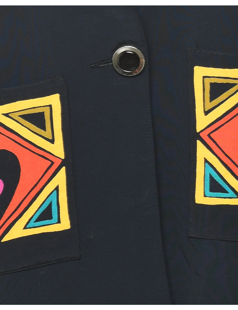 Button Front Blazer - L