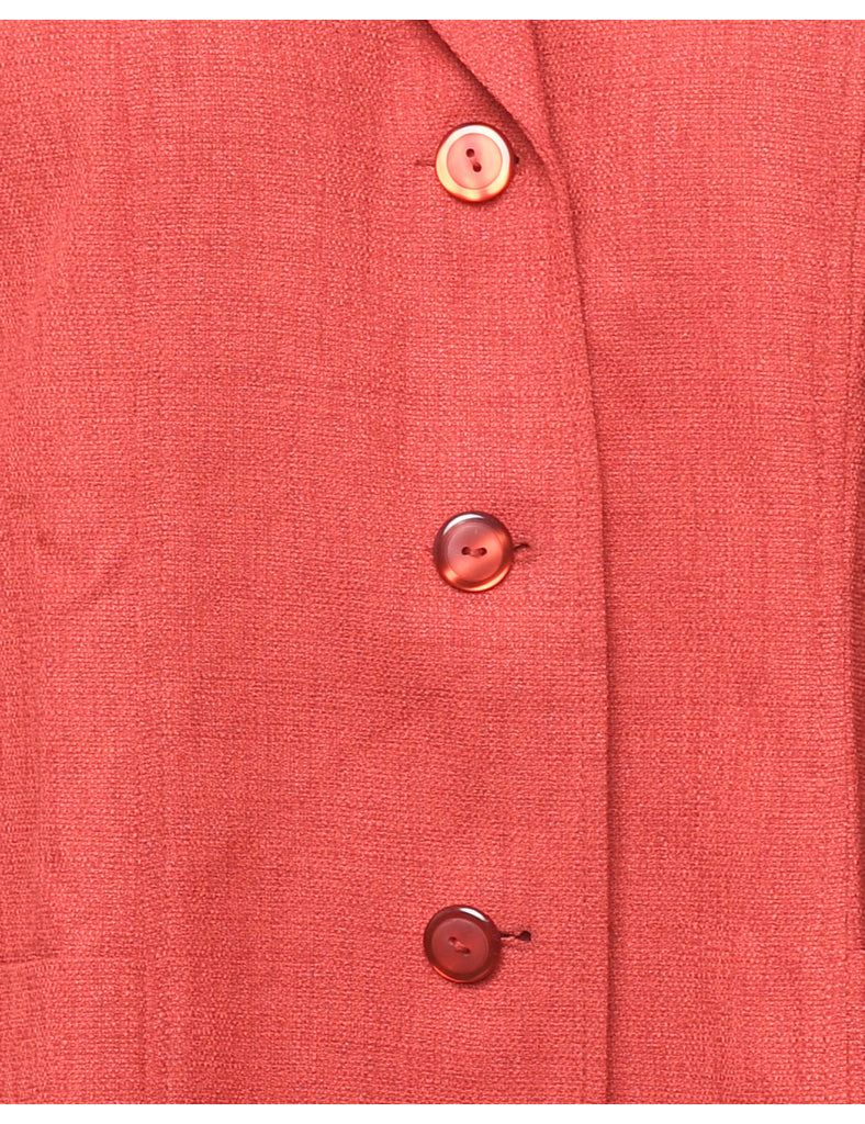 Button Front Blazer - M