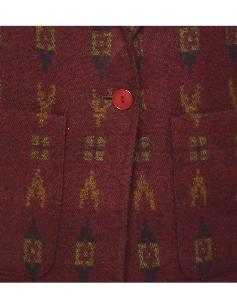 Button Front Blazer - S