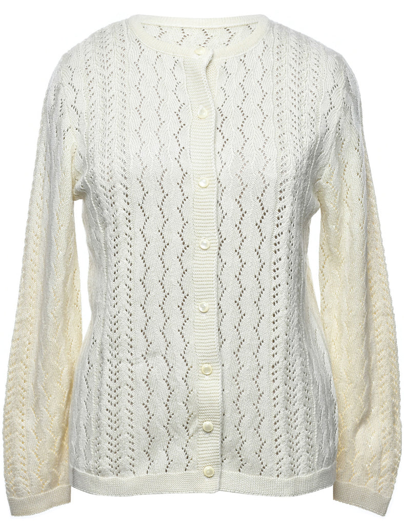 Button Front Cardigan - L