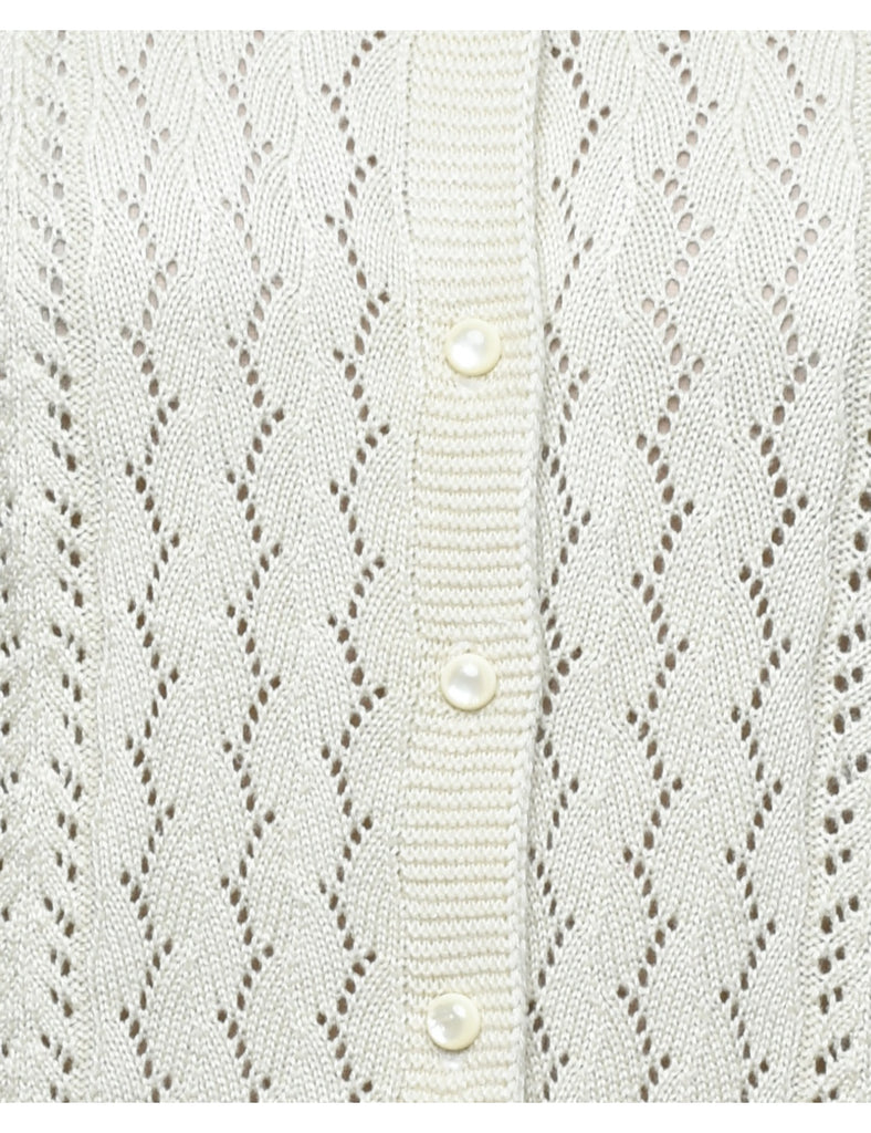 Button Front Cardigan - L