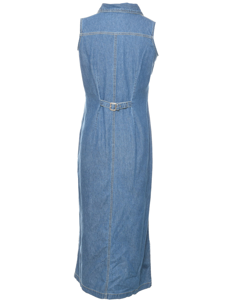 Button Front Denim Dress - M