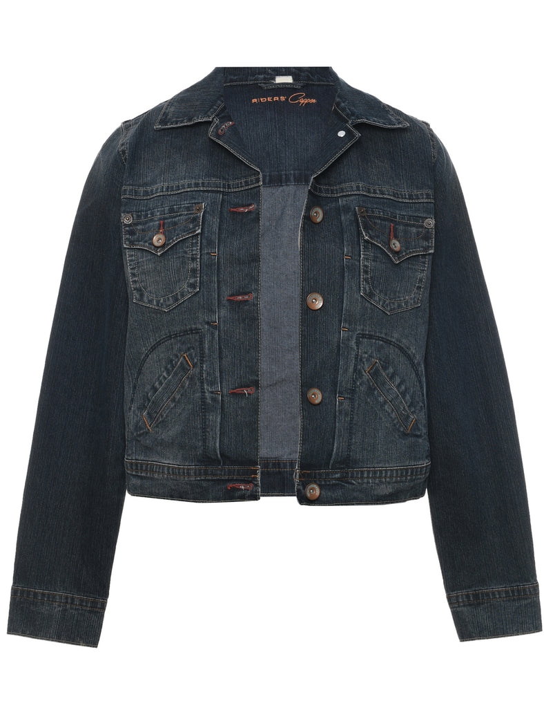 Button Front Denim Jacket - M