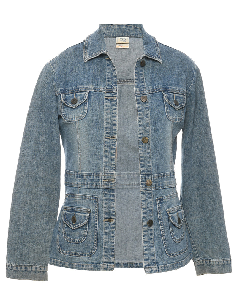 Button Front Denim Jacket - S