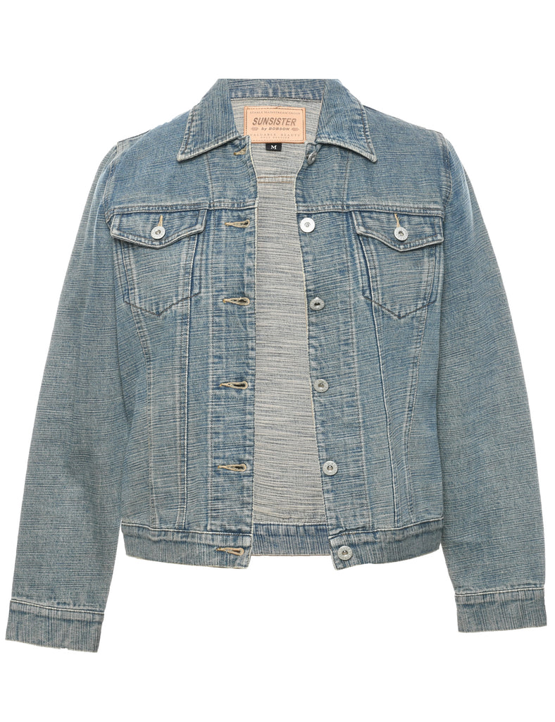 Button Front Denim Jacket - M