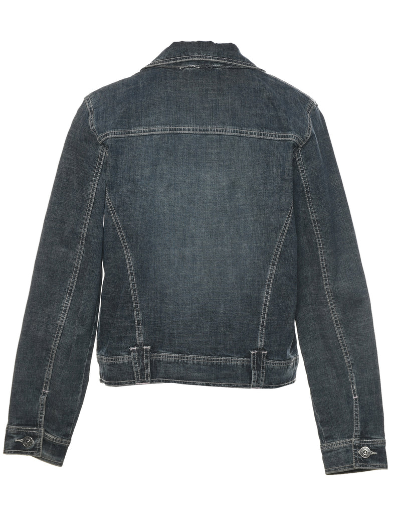 Button Front Denim Jacket - M