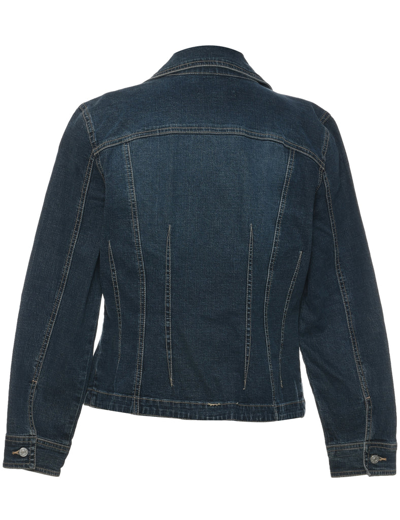 Button Front Denim Jacket - M