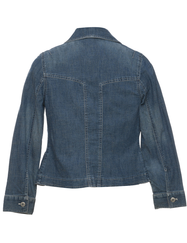 Button Front Denim Jacket - S