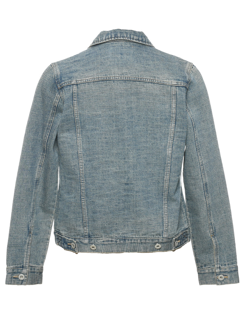 Button Front Denim Jacket - M