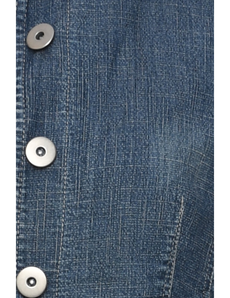 Button Front Denim Jacket - S