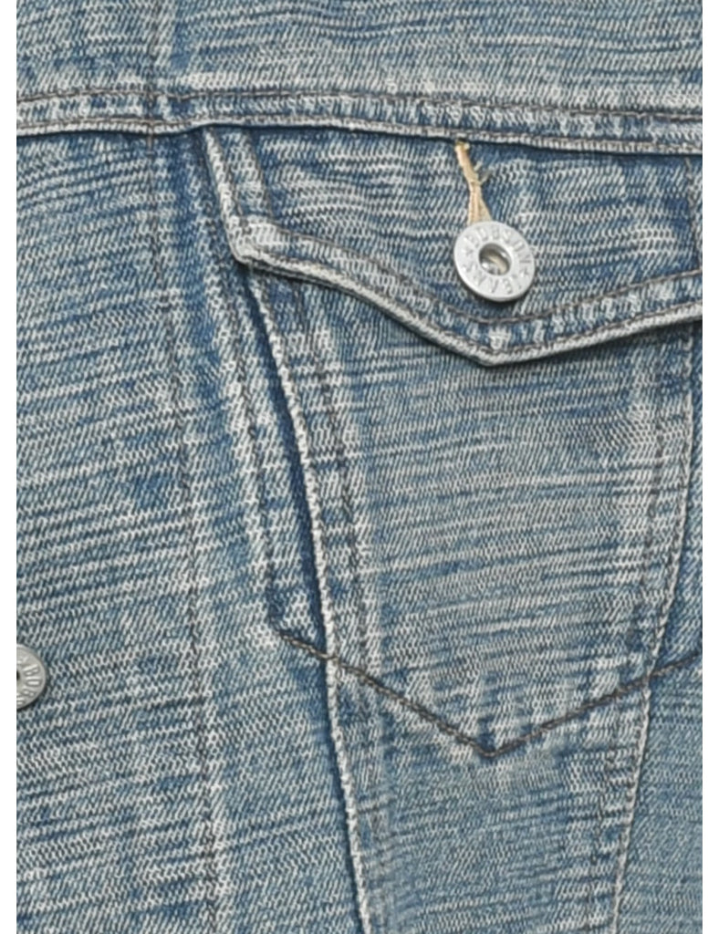 Button Front Denim Jacket - M