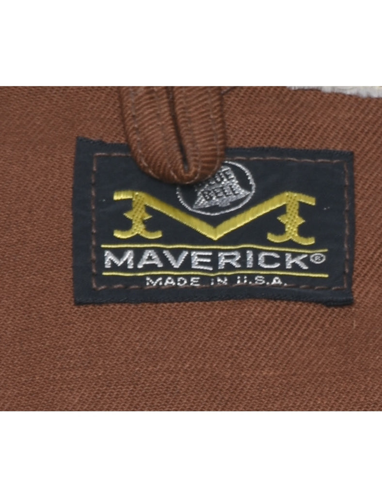 Button Front Denim Jacket - M