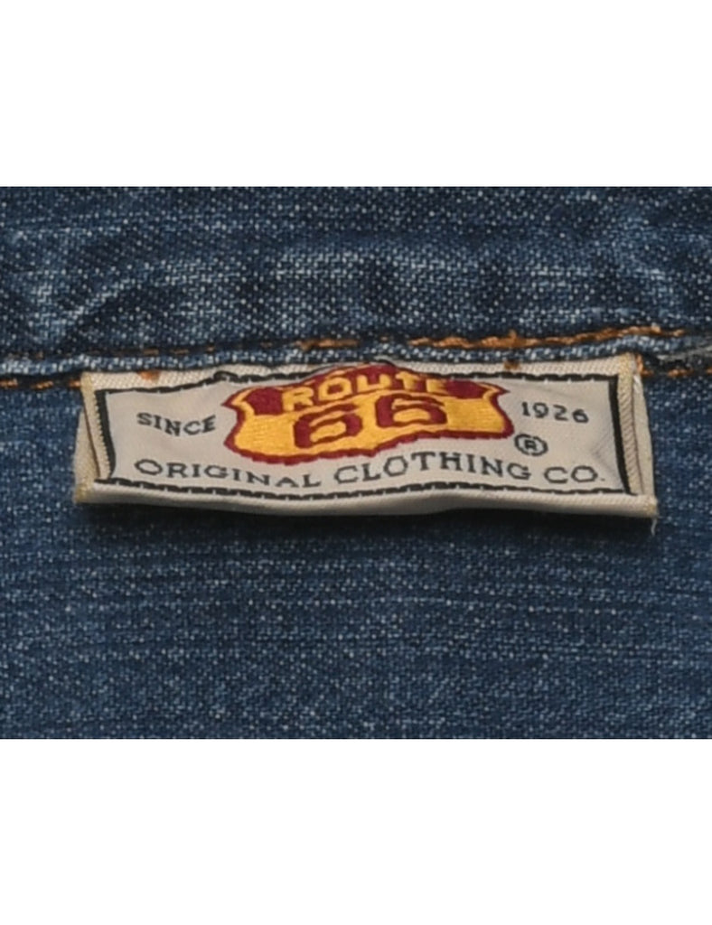 Button Front Denim Shirt - M