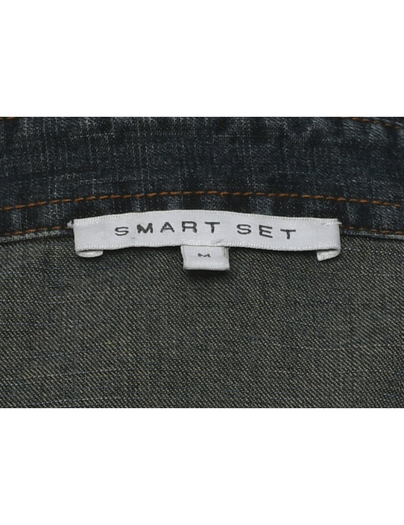 Button Front Denim Shirt - M