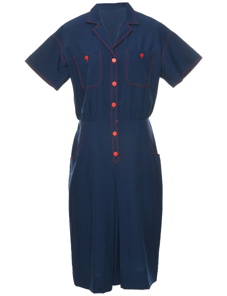 Button Front Dress - L