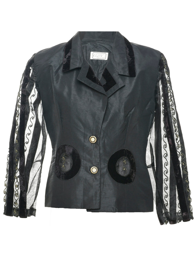 Button Front Evening Jacket - M