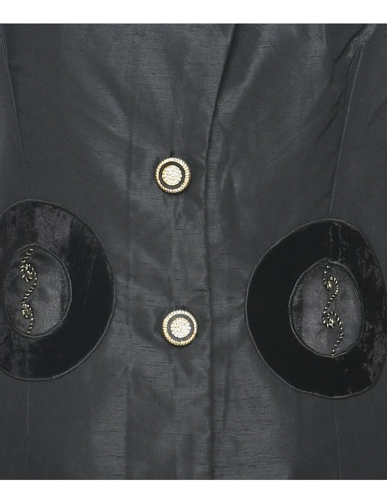 Button Front Evening Jacket - M