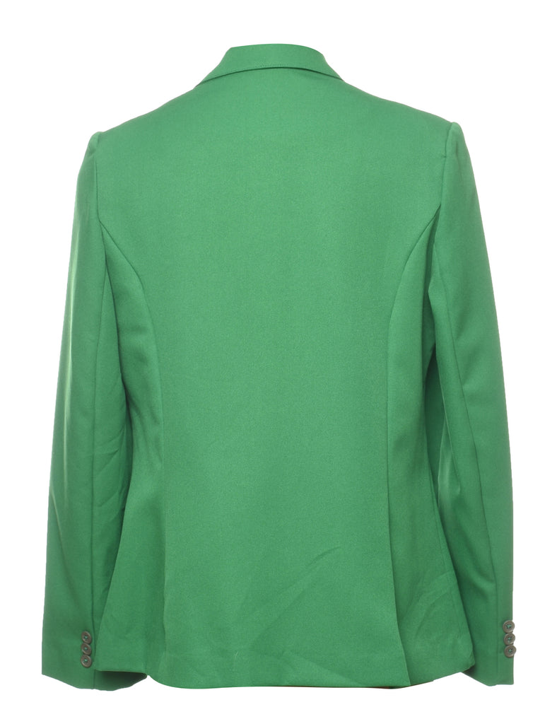 Button Front Green Blazer - M