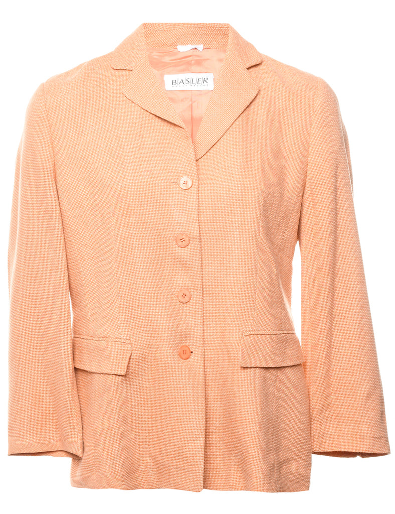 Button Front Peach Blazer - M