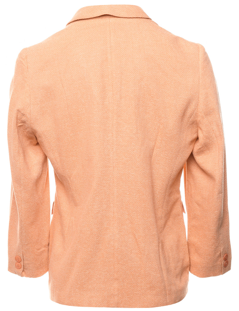 Button Front Peach Blazer - M