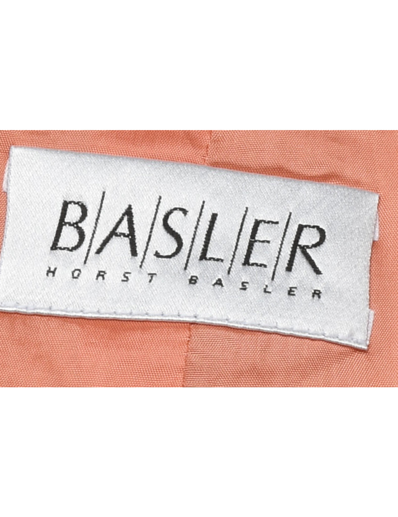 Button Front Peach Blazer - M