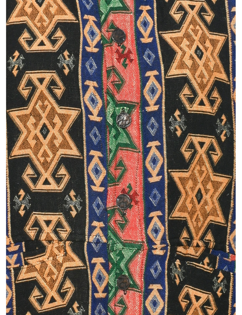 Button Front Tapestry Jacket - M