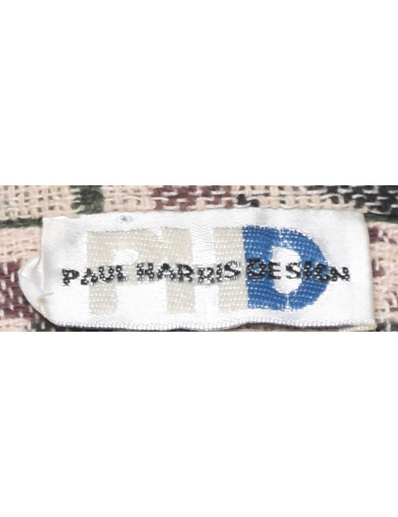 Button Front Tapestry Jacket - M