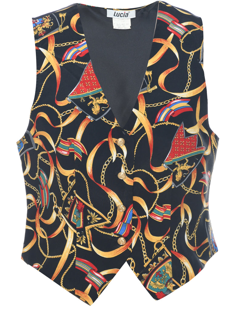 Button Front Waistcoat - L