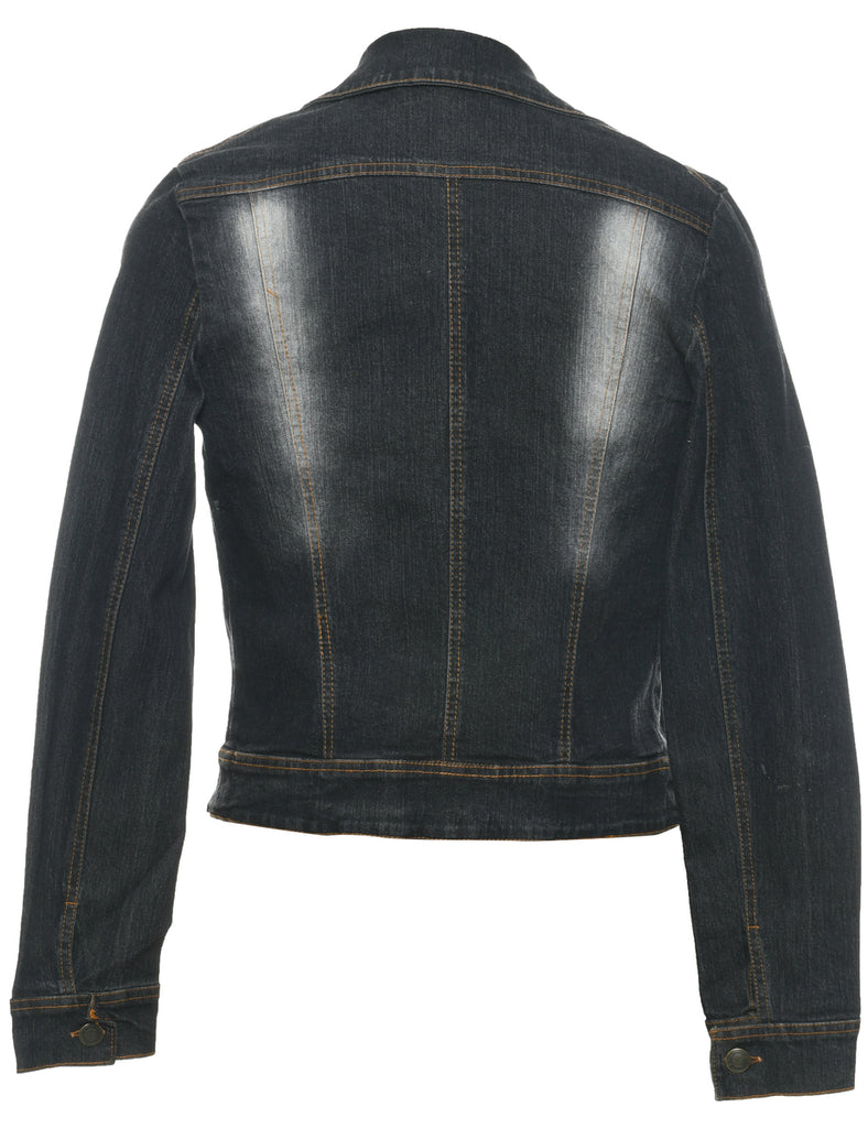 Button Front Y2K Denim Jacket - S
