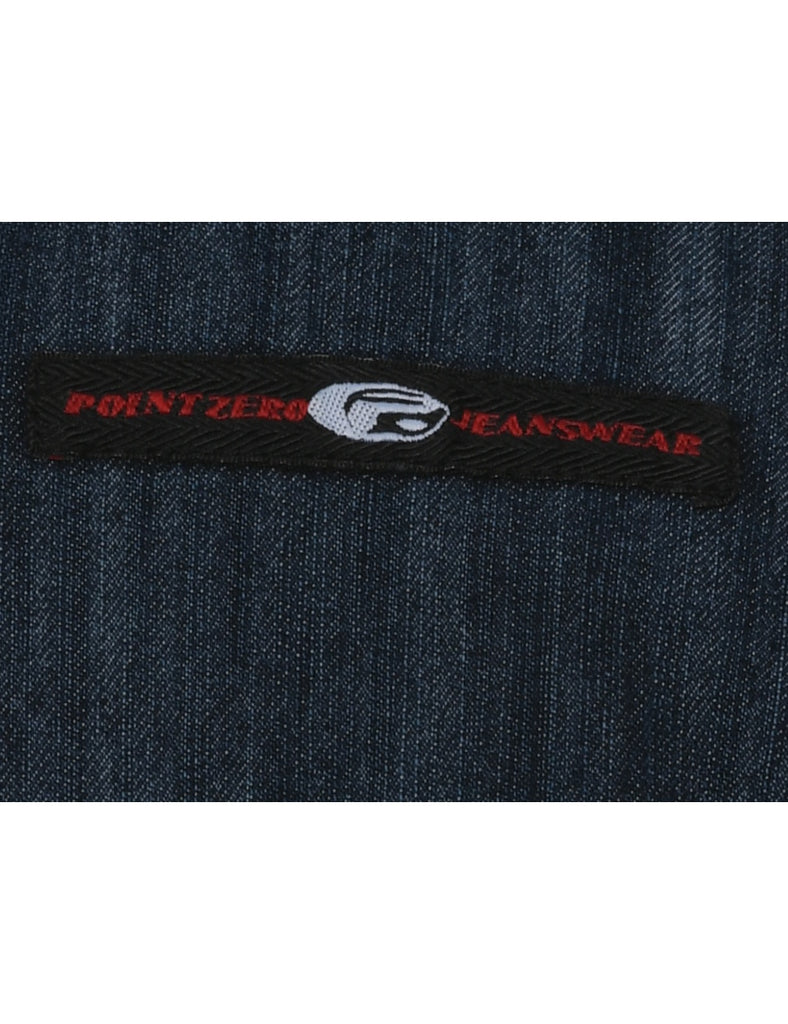 Button Front Y2K Denim Jacket - M