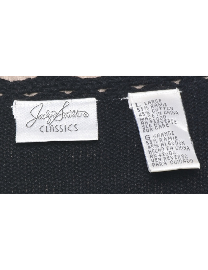 Button Through Crochet Jumper - L