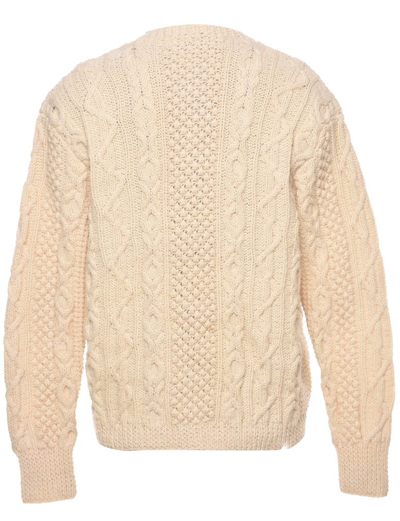 Cable Knit Cardigan - L