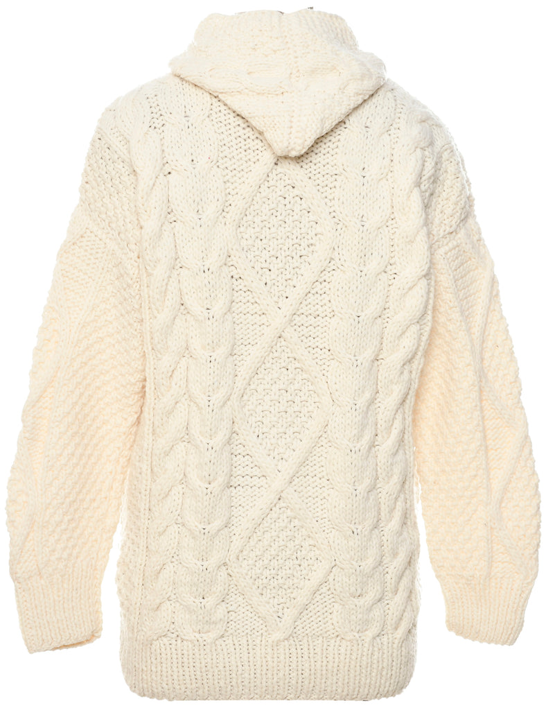 Cable Knit Cardigan - L