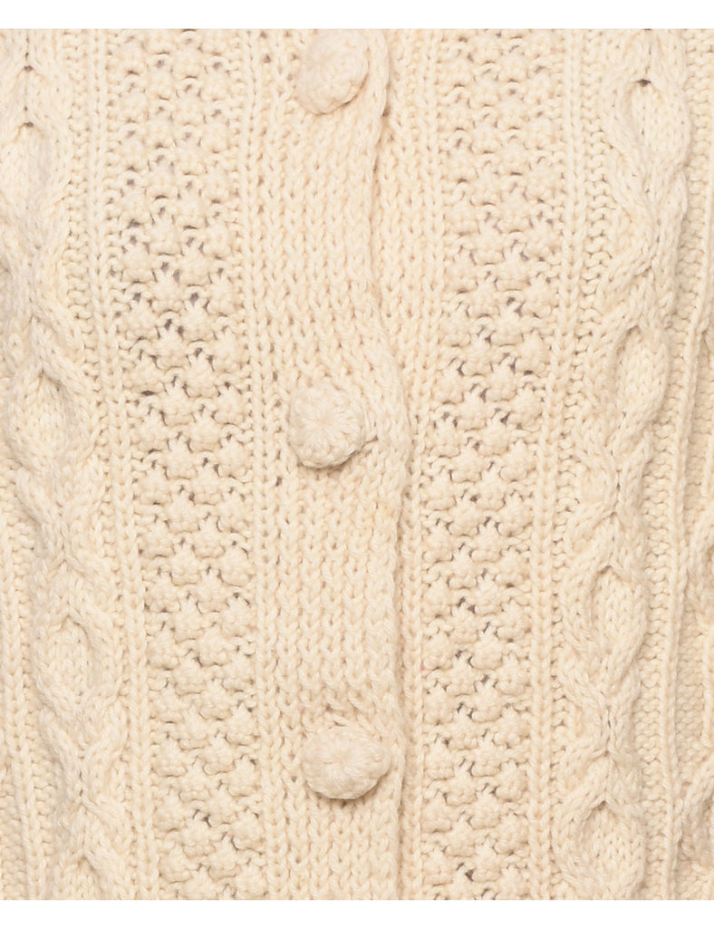 Cable Knit Cardigan - L