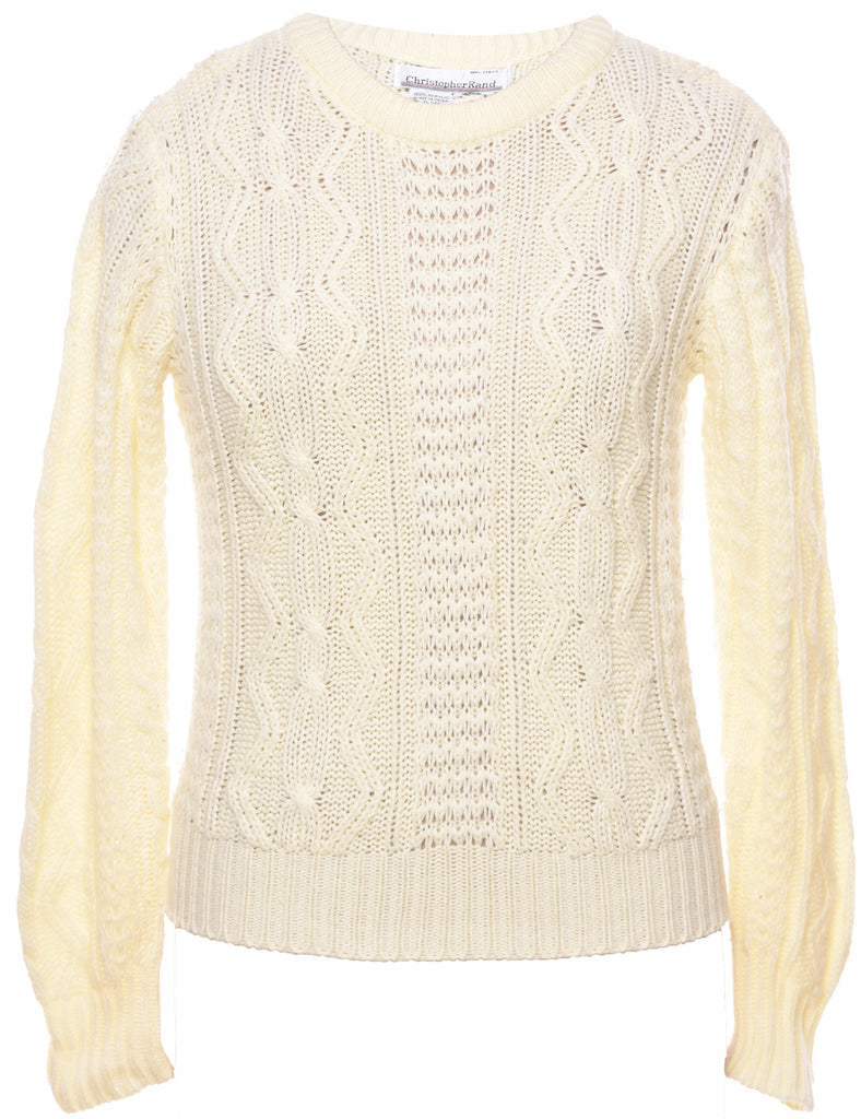 Cable Knit Jumper - M