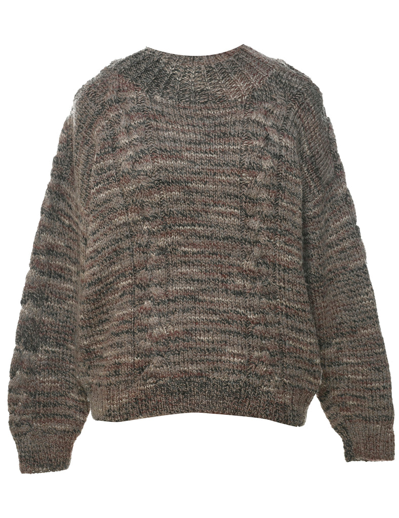 Cable Knit Jumper - M